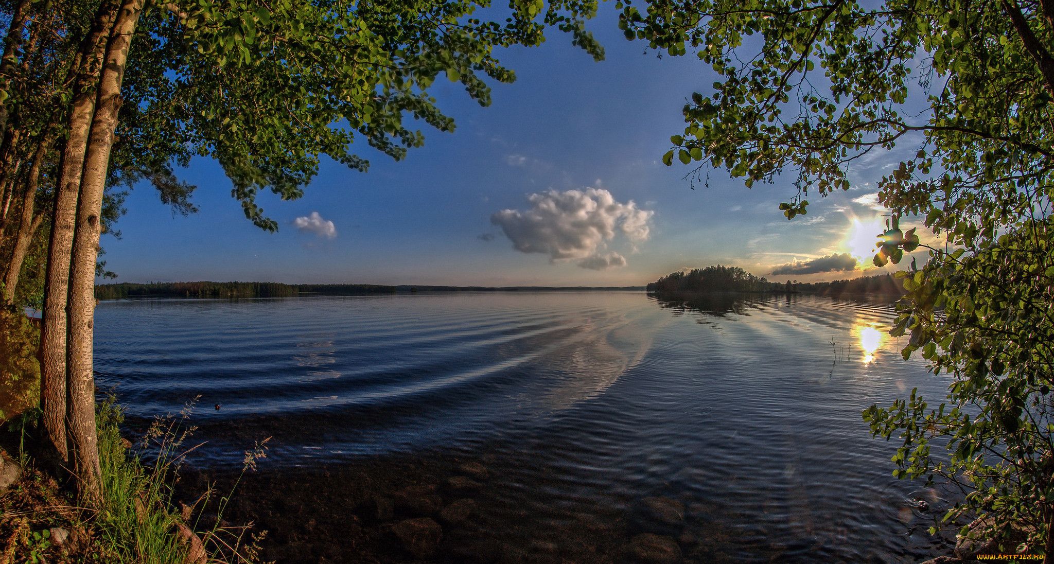Финляндия лето озеро